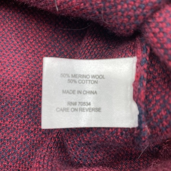 Orvis Red Wool Blend Plaid Crew Neck Sweater Womens Size‎ Small - Picture 4 of 5